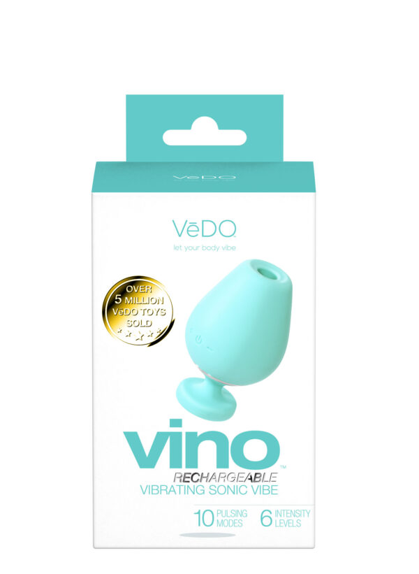 Vino Rechargeable Vibrating Sonic Vibe - Turquoise - Image 2